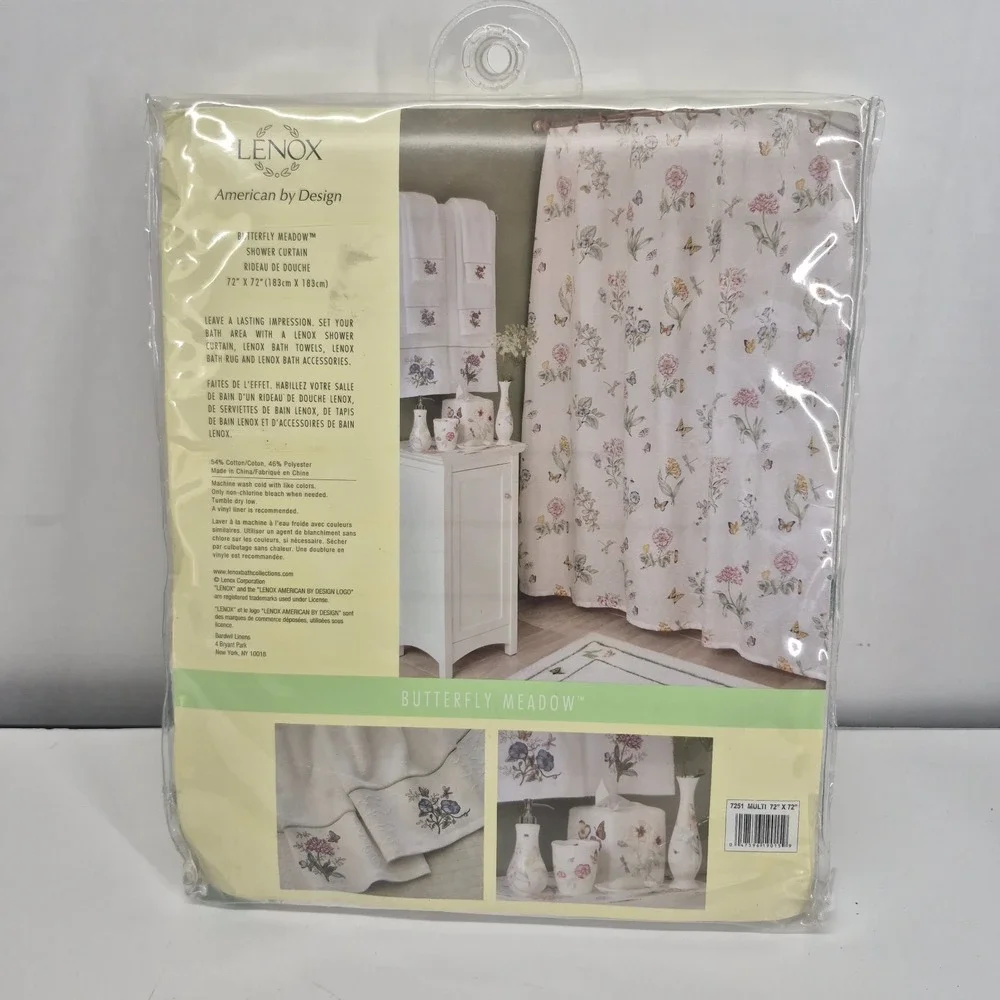 Lenox Shower Curtain Butterfly Meadow 72